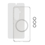 Samsung Galaxy S26 Urban Combat 3-in-1 Privacy Bundle med Skal / Skärmskydd (Privacy) / Kameraskydd - Qi Kompatibel - Genomskinlig