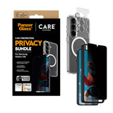 Samsung Galaxy S26 Urban Combat 3-in-1 Privacy Bundle med Skal / Skärmskydd (Privacy) / Kameraskydd - Qi Kompatibel - Genomskinlig