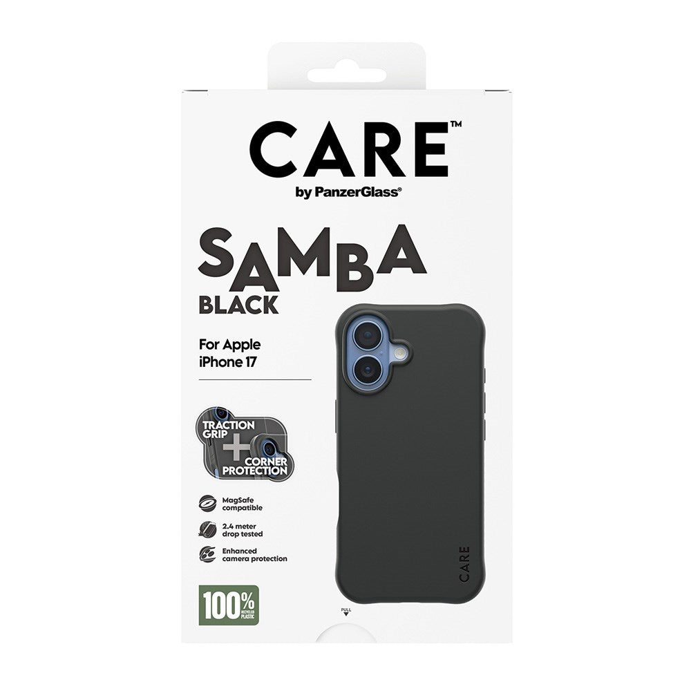 CARE by PanzerGlass iPhone 17 Fashionable Samba Skal - MagSafe Kompatibel - Black