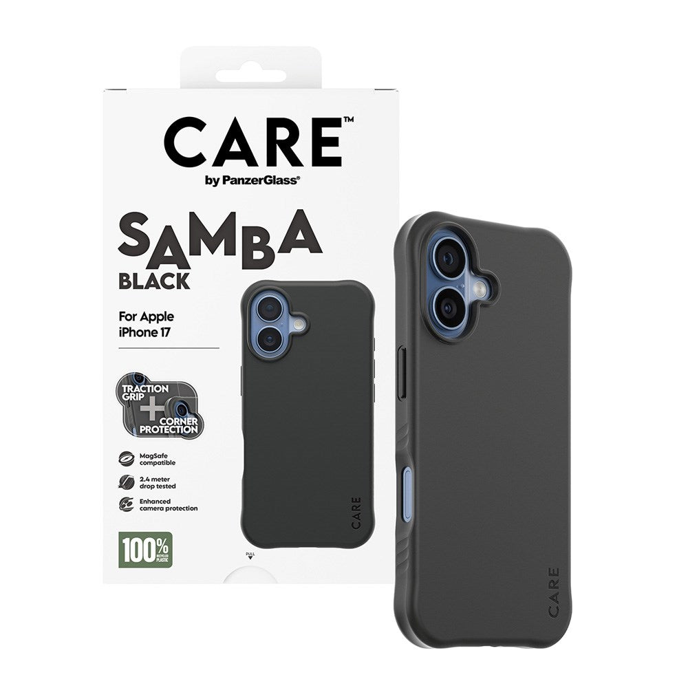 CARE by PanzerGlass iPhone 17 Fashionable Samba Skal - MagSafe Kompatibel - Black