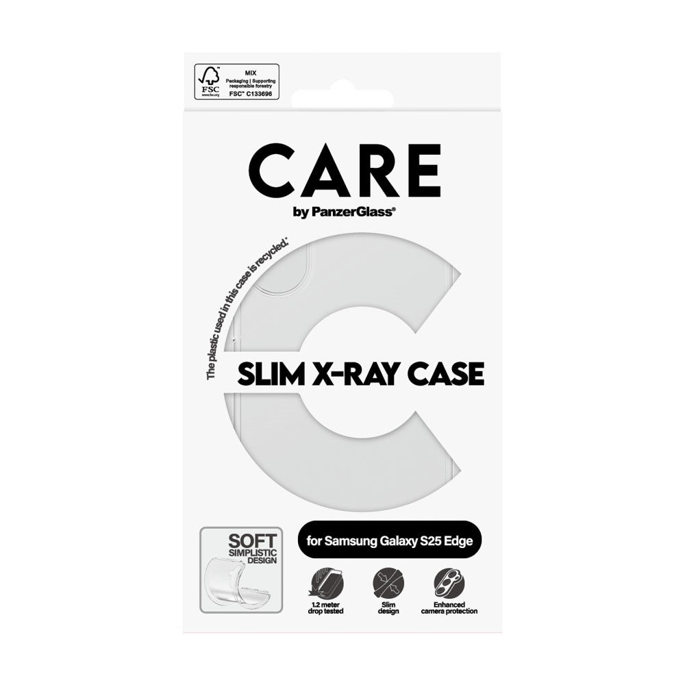 CARE by PanzerGlass Samsung Galaxy S25 Edge FASHION X-Ray Soft Basic Skal - Genomskinlig