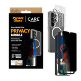 Samsung Galaxy S26 Ultra Urban Combat 3-in-1 Privacy Bundle med Skal / Skärmskydd (Privacy) / Kameraskydd - Qi Kompatibel - Genomskinlig
