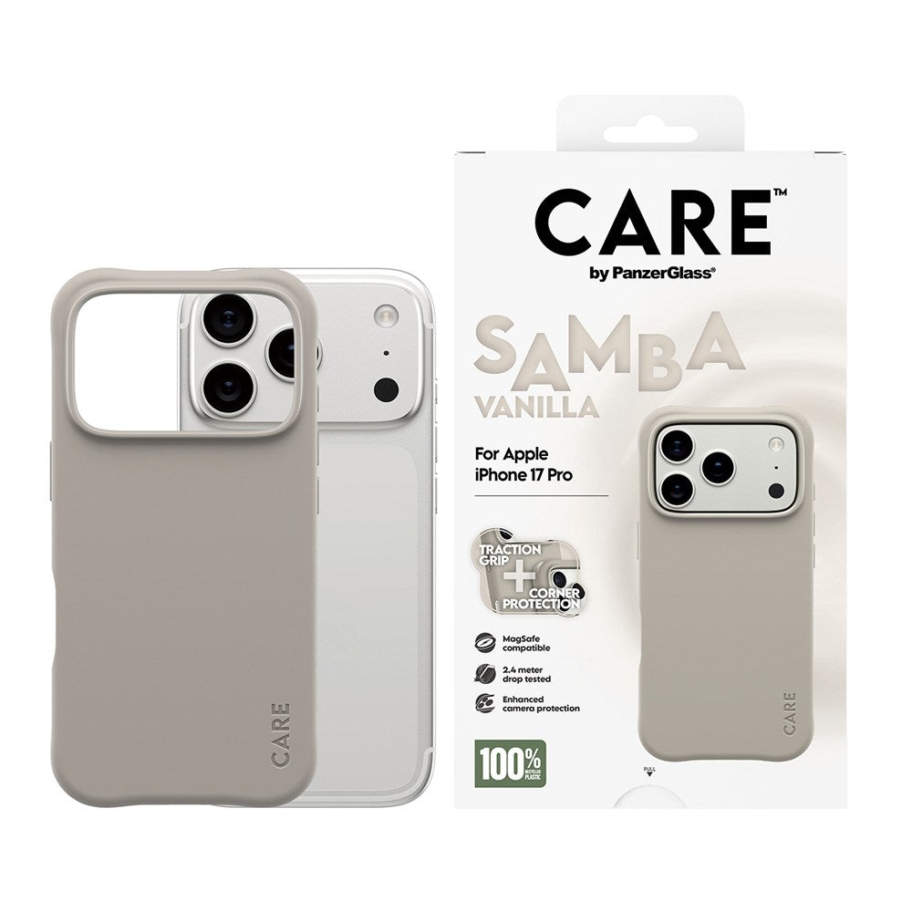 CARE by PanzerGlass iPhone 17 Pro Fashionable Samba Skal - MagSafe Kompatibel - Vanilla