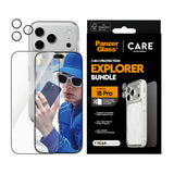 iPhone 18 Pro CARE By PanzerGlass 3-i-1 FLAGSHIP Bundle - Skärmskydd (UWF) / Skal / Kameraskydd - Genomskinlig