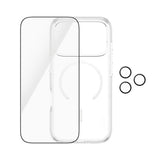 iPhone 18 Pro CARE By PanzerGlass 3-i-1 FLAGSHIP Bundle - Skärmskydd (UWF) / Skal / Kameraskydd - Genomskinlig