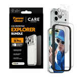 iPhone 18 Pro CARE By PanzerGlass 3-i-1 FLAGSHIP Bundle - Skärmskydd (UWF) / Skal / Kameraskydd - Genomskinlig