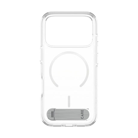 CARE by PanzerGlass iPhone 17 Pro Feature Kickstand Skal - MagSafe Kompatibel - Transparent / Silver