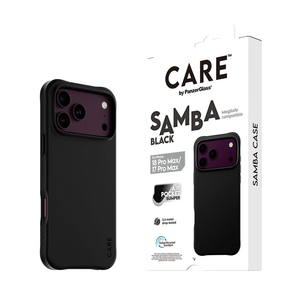 iPhone 18 Pro Max  / 17 Pro Max CARE by PanzerGlass Fashionable Samba Skal - MagSafe Kompatibel - Black