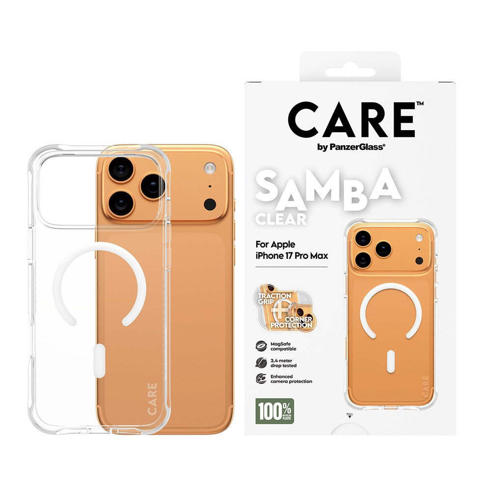 CARE by PanzerGlass iPhone 17 Pro Max Fashionable Samba Skal - MagSafe Kompatibel - Transparent