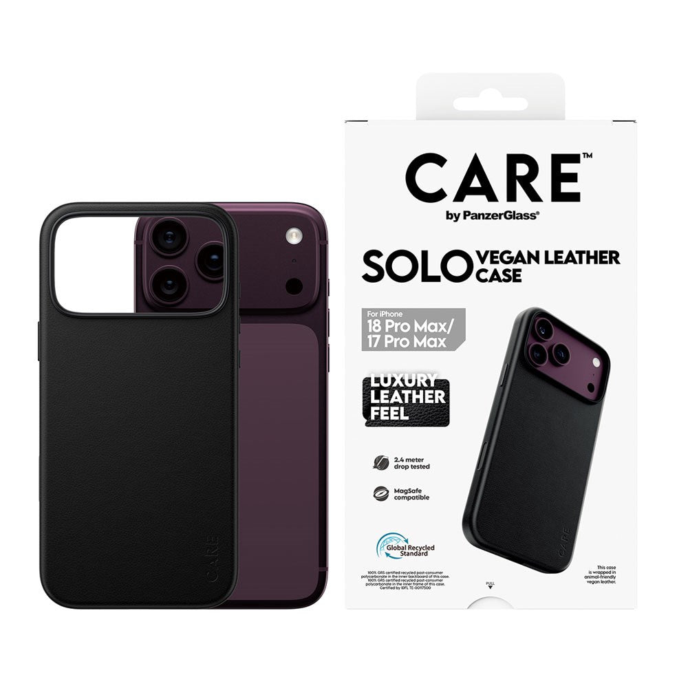iPhone 18 Pro Max  / 17 Pro Max CARE by PanzerGlass SOLO Skal - MagSafe Kompatibel - Svart