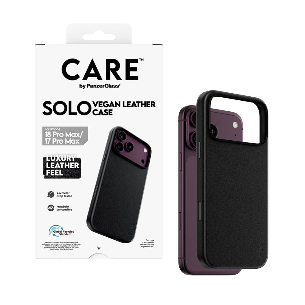iPhone 18 Pro Max  / 17 Pro Max CARE by PanzerGlass SOLO Skal - MagSafe Kompatibel - Svart