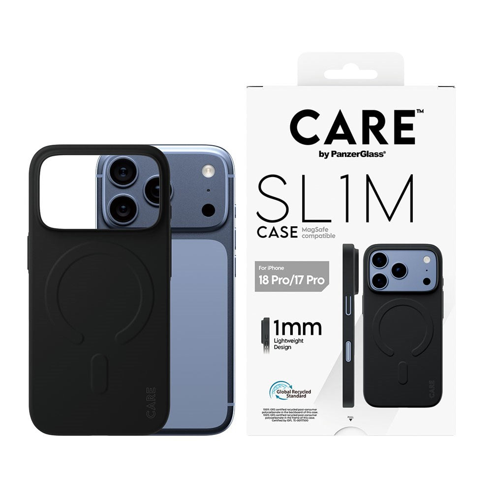 iPhone 18 Pro / 17 Pro CARE by PanzerGlass SL1M Skal - MagSafe Kompatibel - Svart