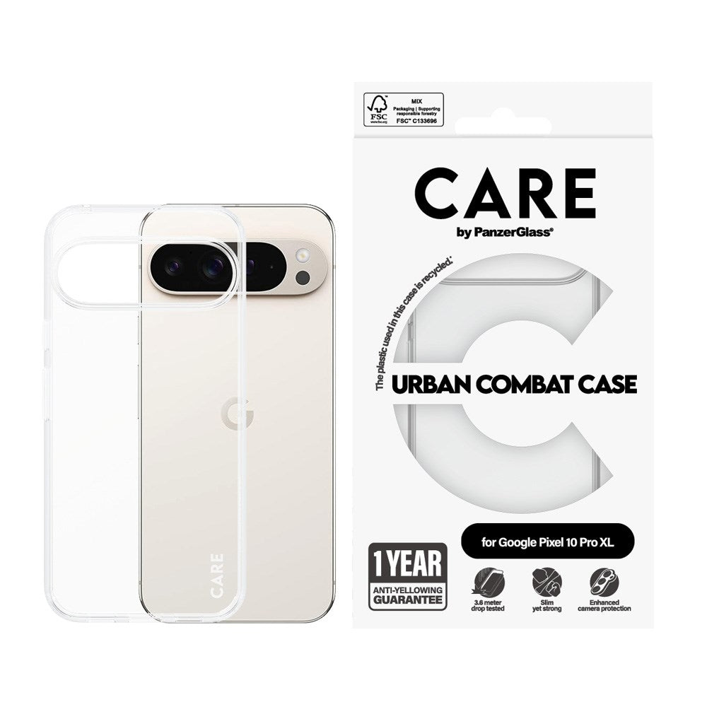 CARE by PanzerGlass Google Pixel 10 Pro XL FLAGSHIP Urban Combat Skal - Transparent