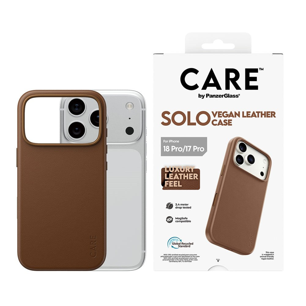iPhone 18 Pro / 17 Pro CARE by PanzerGlass SOLO Skal - MagSafe Kompatibel - Brun
