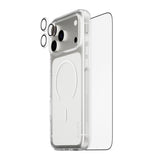 iPhone 18 Pro Max CARE By PanzerGlass 3-i-1 FLAGSHIP Bundle - Skärmskydd (UWF) / Skal / Kameraskydd - Genomskinlig