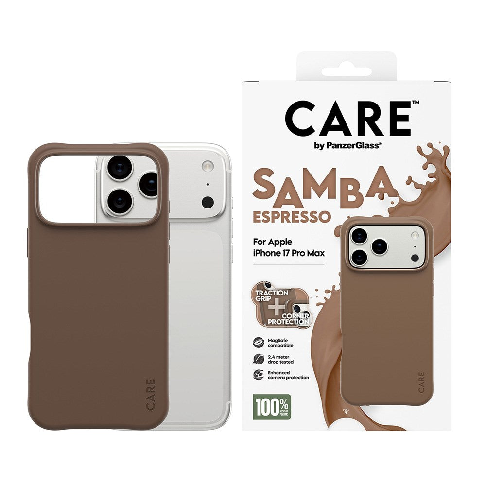CARE by PanzerGlass iPhone 17 Pro Max Fashionable Samba Skal - MagSafe Kompatibel - Espresso