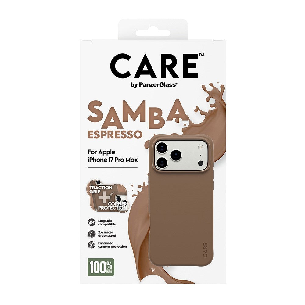 CARE by PanzerGlass iPhone 17 Pro Max Fashionable Samba Skal - MagSafe Kompatibel - Espresso