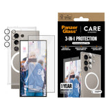 CARE by PanzerGlass Samsung Galaxy S25 Ultra 3-i-1 FLAGSHIP Bundle - Skal / Skärmskydd (UWF) / Kameraskydd - Genomskinlig
