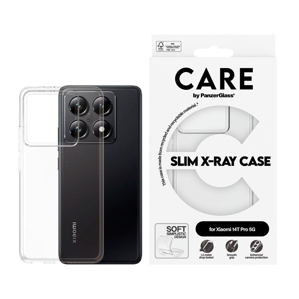 CARE by PanzerGlass Xiaomi 14T Pro FASHION X-Ray Soft Basic Skal - Genomskinlig