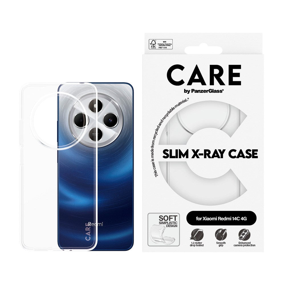 CARE by PanzerGlass Xiaomi Redmi 14C FASHION X-Ray Soft Basic Skal - Genomskinlig