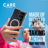 CARE by PanzerGlass Samsung Galaxy S25 Ultra Feature Kickstand Skal - Qi Kompatibel - Transparent / Black