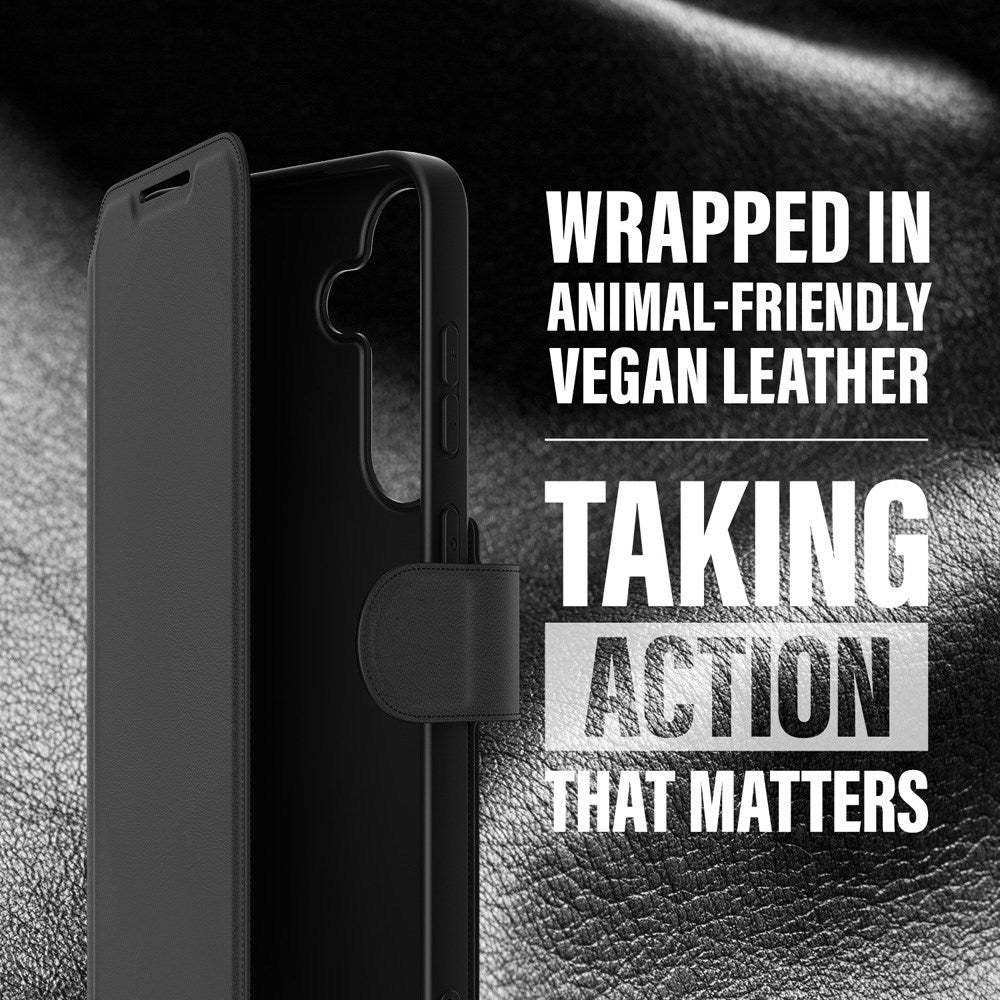 CARE by PanzerGlass Samsung Galaxy S25+ (Plus) Feature Wallet Case med Stativfunktion - Svart