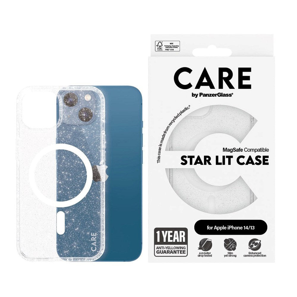 CARE by PanzerGlass iPhone 13 / 14 FLAGSHIP Urban Combat Skal - MagSafe Kompatibel - Star Lit / White