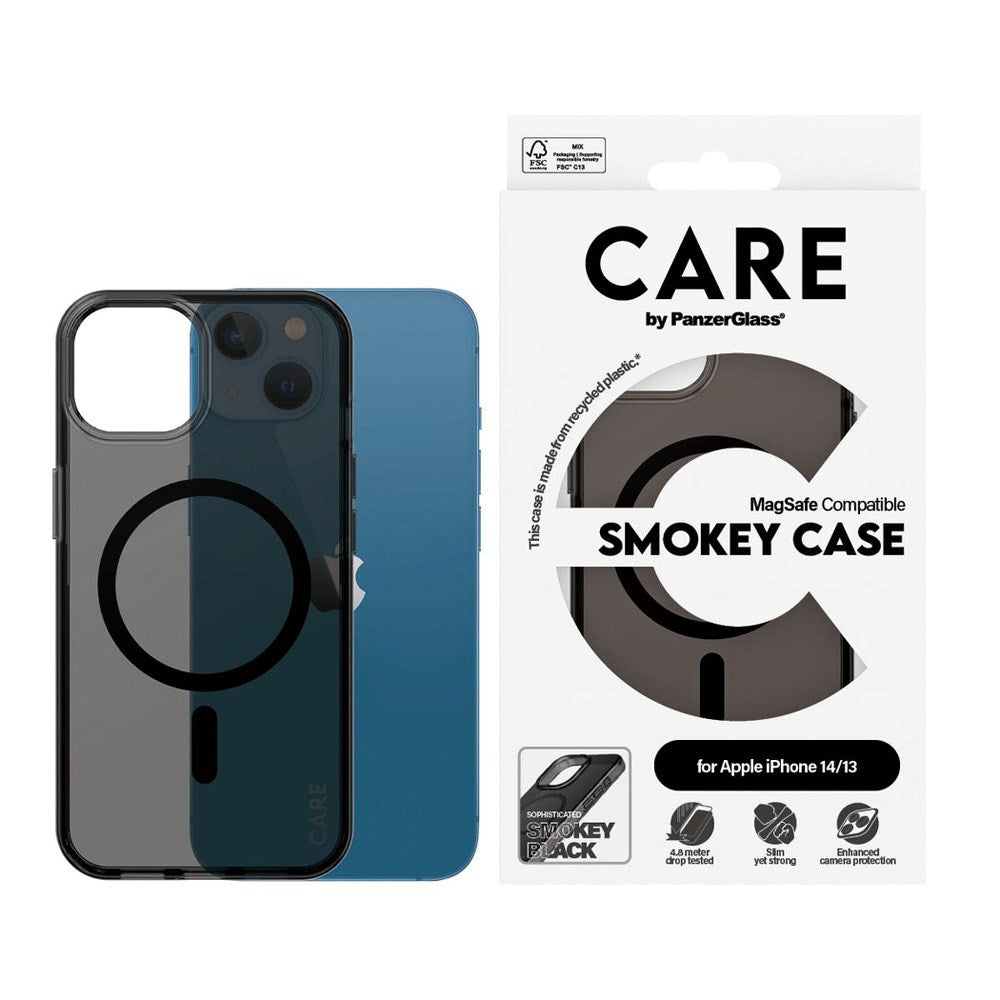 CARE by PanzerGlass iPhone 13 / 14 FLAGSHIP Urban Combat Skal - MagSafe Kompatibel - Smokey / Black