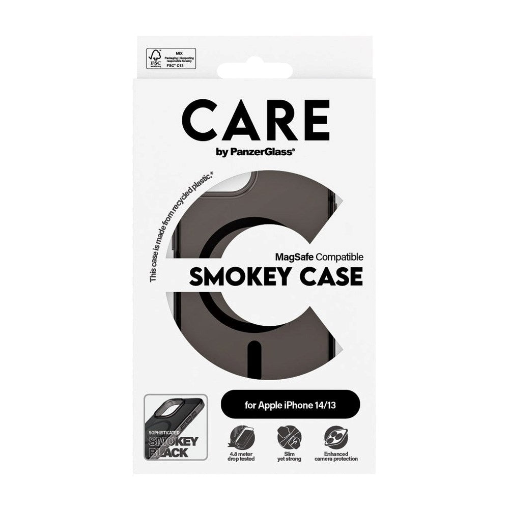 CARE by PanzerGlass iPhone 13 / 14 FLAGSHIP Urban Combat Skal - MagSafe Kompatibel - Smokey / Black