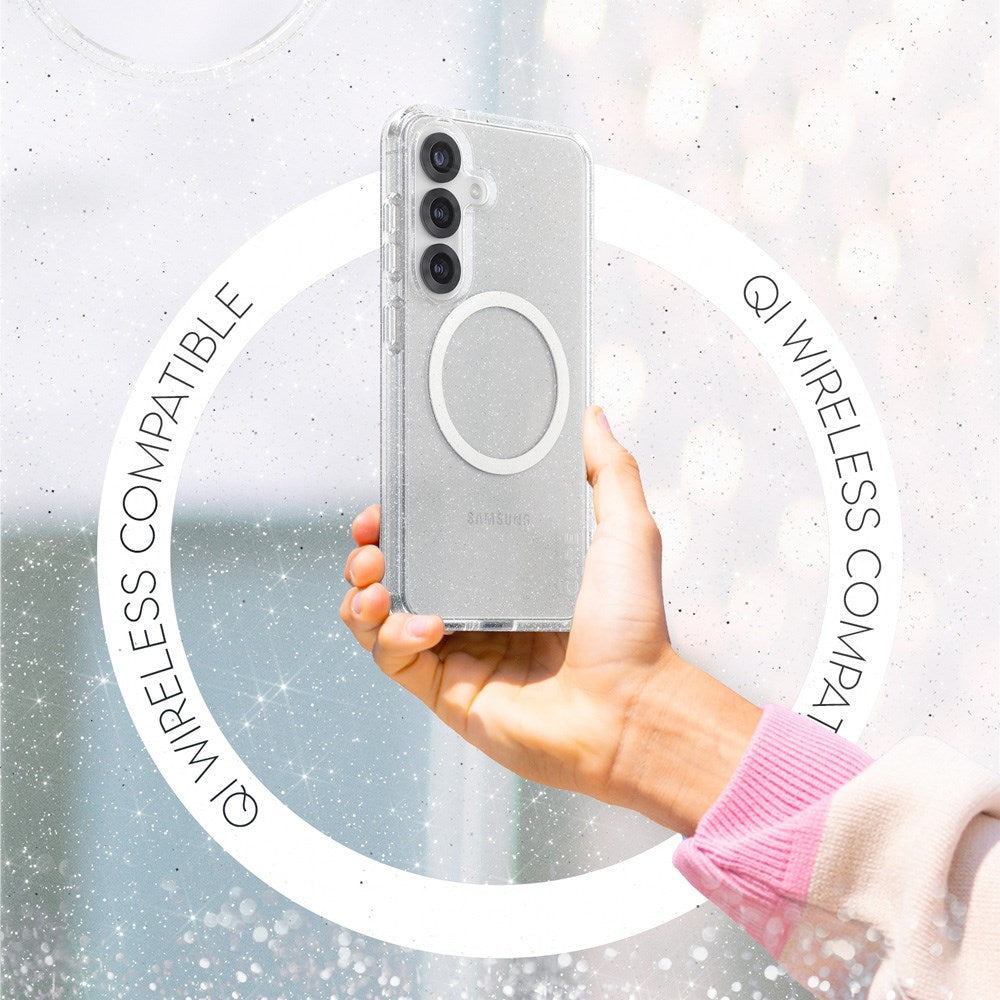 CARE by PanzerGlass Samsung Galaxy S25 FLAGSHIP Urban Combat Skal - Qi Kompatibel - Star Lit / Vit