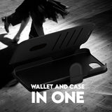 CARE by PanzerGlass iPhone 16e Feature Tango 2-i-1 Skal med Plånbok - Svart