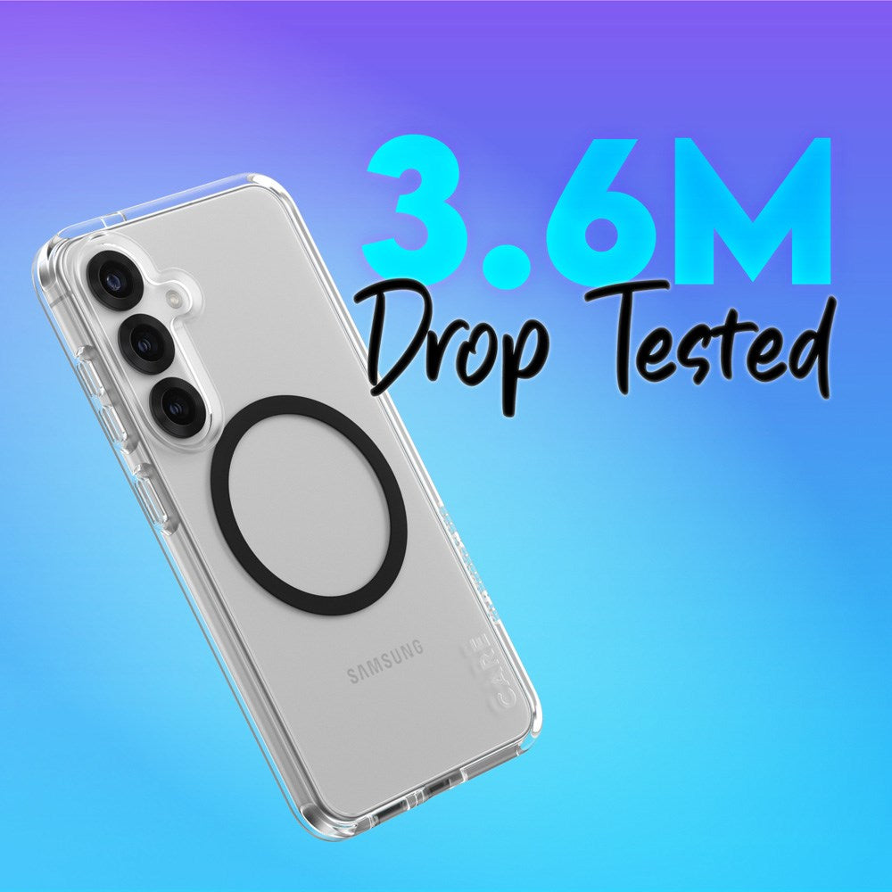 CARE by PanzerGlass Samsung Galaxy S25 FLAGSHIP Urban Combat Skal - Qi Kompatibel - Genomskinlig / Black