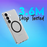 CARE by PanzerGlass Samsung Galaxy S25 FLAGSHIP Urban Combat Skal - Qi Kompatibel - Genomskinlig / Black