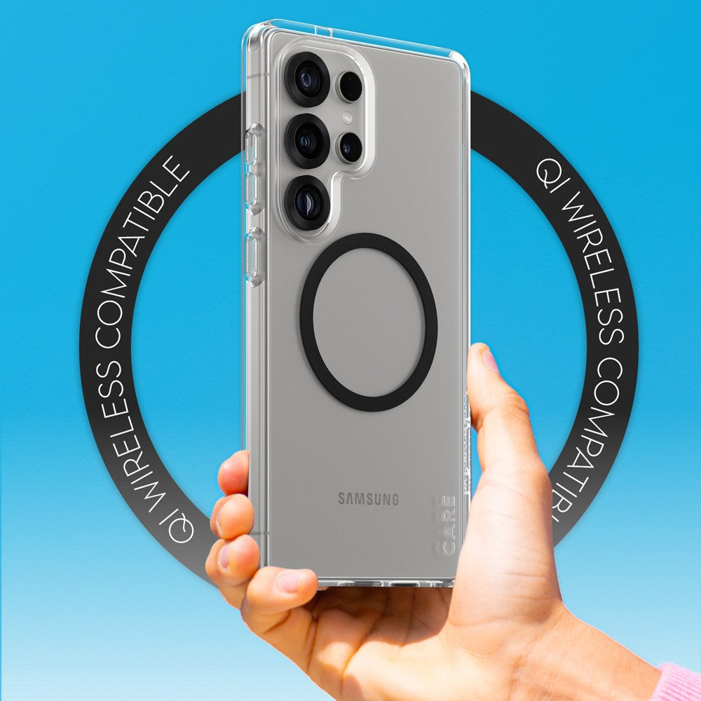 CARE by PanzerGlass Samsung Galaxy S25 Ultra FLAGSHIP Urban Combat Skal - Qi Kompatibel - Genomskinlig / Black