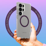 CARE by PanzerGlass Samsung Galaxy S25 Ultra FLAGSHIP Urban Combat Skal - Qi Kompatibel -Genomskinlig / Plum Purple