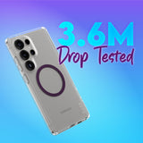 CARE by PanzerGlass Samsung Galaxy S25 Ultra FLAGSHIP Urban Combat Skal - Qi Kompatibel -Genomskinlig / Plum Purple