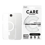 CARE by PanzerGlass iPhone 16e FLAGSHIP Urban Combat Skal - MagSafe Kompatibel -Transparent / White