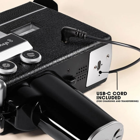Camp Snap Videokamera med Retro-Look - 2,7K Upplösning - Inkl. 4 GB SD-Kort - Svart