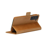 Samsung Galaxy S22 dbramante1928 Copenhagen Slim Äkta Läder Flip Fodral m. Plånbok - Tan