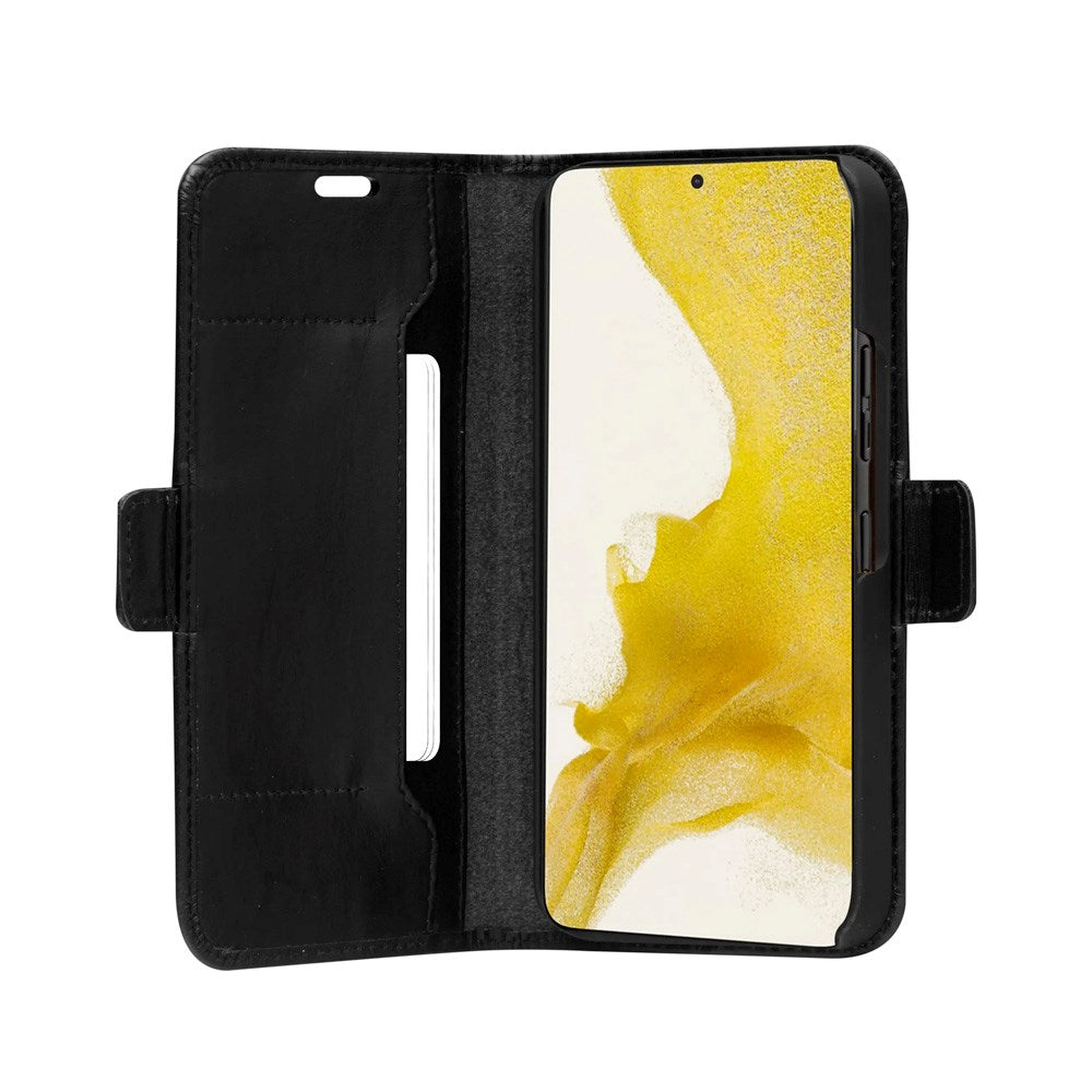 Samsung Galaxy S22 dbramante1928 Copenhagen Slim Äkta Läder Flip Fodral m. Plånbok - Black