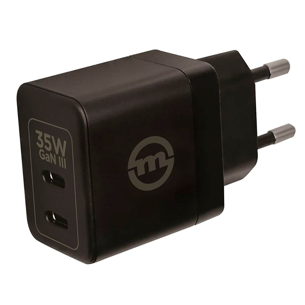 Mobile Origin 35W Super Charger GaN Väggladdare med 2x USB-C - Svart