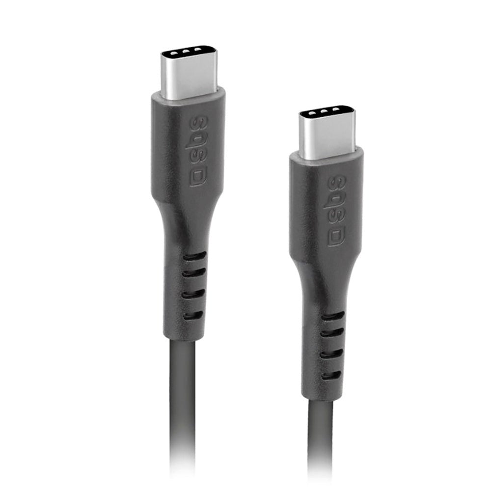 SBS USB-C till USB-C Kabel - 1.5 Meter - 25W (PD) - Svart