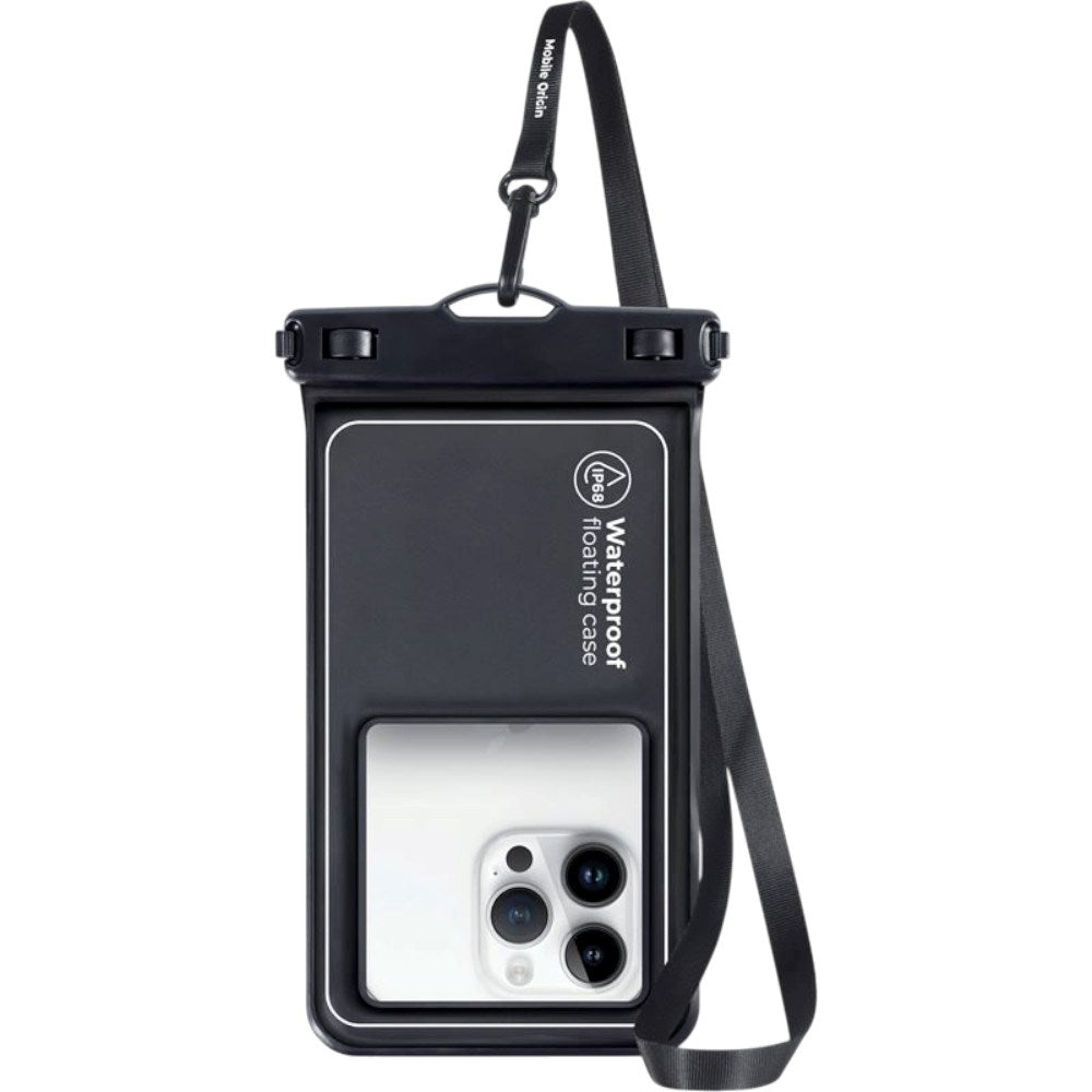 Universal Waterproof Case Pouch Mobile Origin - Svart / Transparent (Max. Telefon: 6,8")