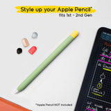 doodroo Apple Pencil 1 & 2nd Gen. Silikonskydd med 5 Färgglada Toppar – Grön