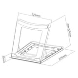Deltaco Hopfällbart Laptop- / Surfplatteställ - 5 Positioner - Mått: 10-15" - Grå