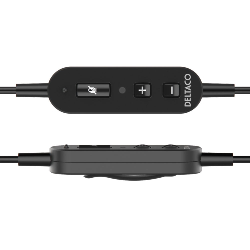 Deltaco Mono Headset m. Sladd - Svart