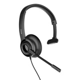 Deltaco Mono Headset m. Sladd - Svart