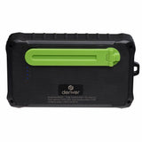 Denver PSO-10012 Solcells Powerbank m. Handvev & Ficklampa - 10.000 mAh - Svart / Grön