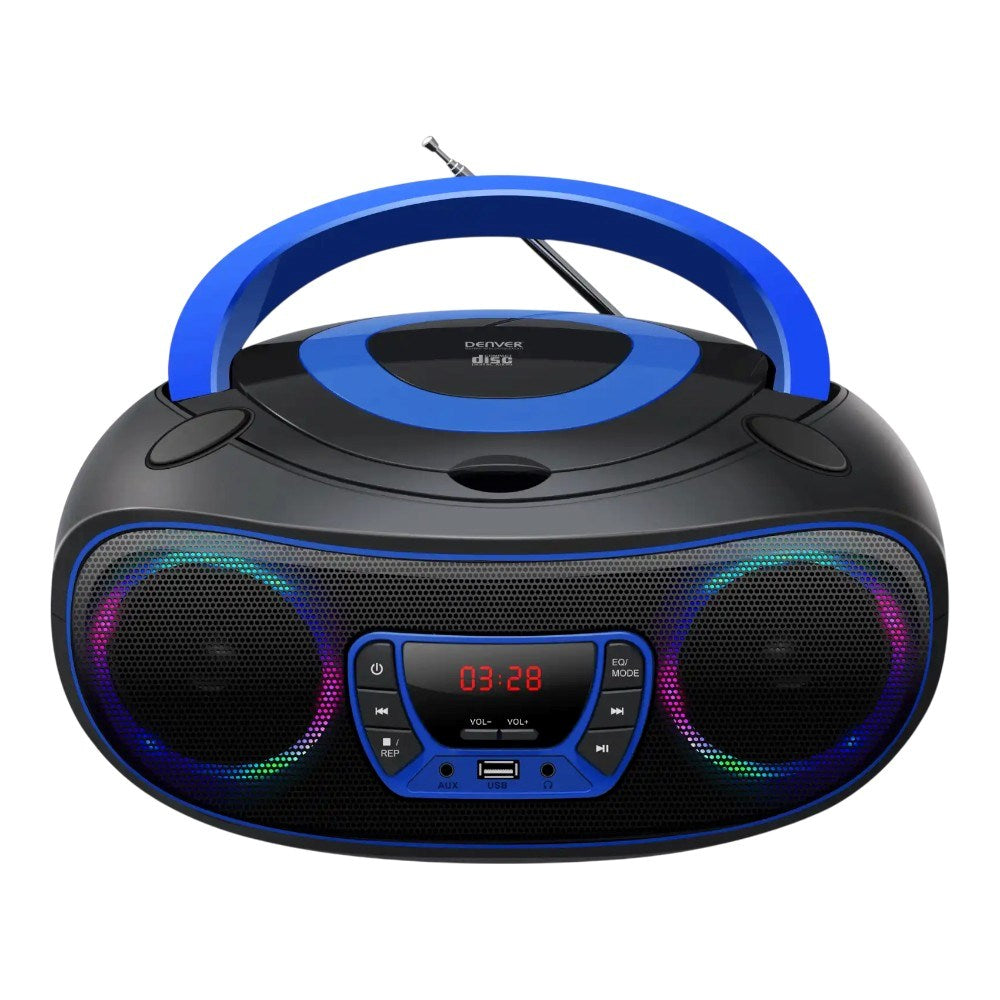 Denver TCL-212BTP Bluetooth Högtalare m. CD-Spelare - Svart / Blå