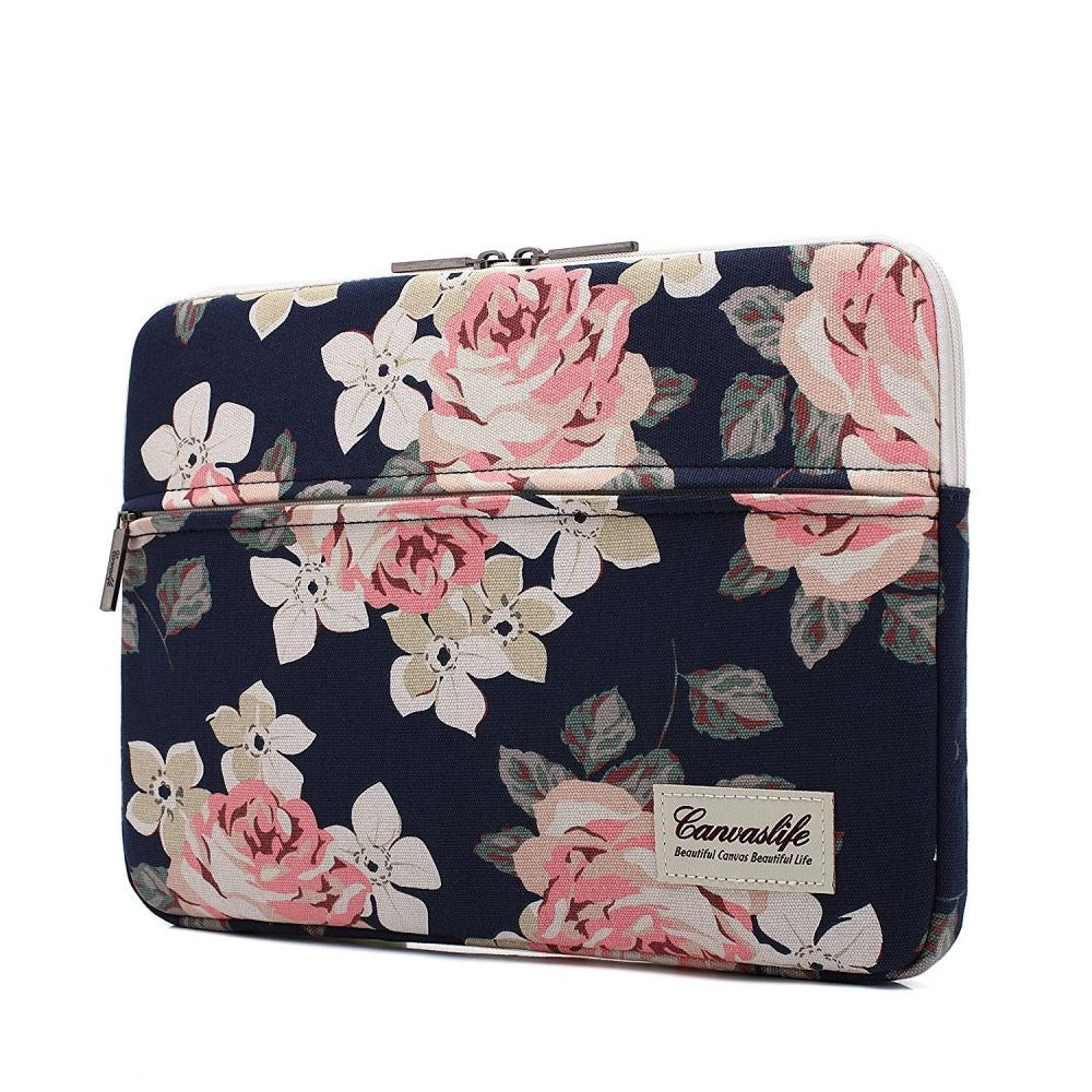 MacBook 13" / Laptop 13" Canvaslife Sleeve (35 x 25 cm) - Navy Rose